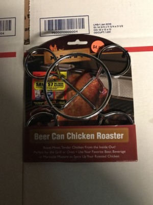 Roaster Beer Can Chicken Grill BBQ BLUE RHINO GLOBAL NEW! Mr Bar-b-q