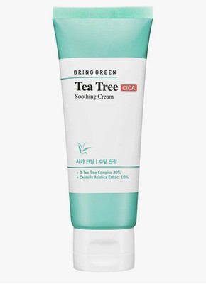 BRING GREEN Tea Tree Cica Soothing Cream 3.38oz  Brightening , Moisturizing