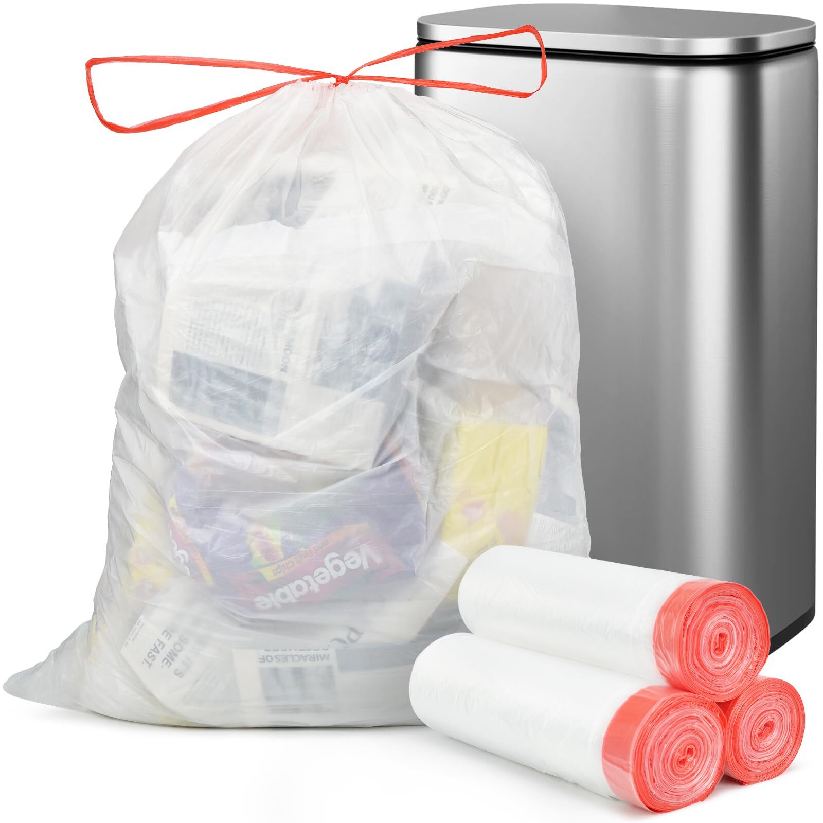 18-20 Gallon Trash Bags with Drawstring Large Strong Trash Can Liners, Fit 14...