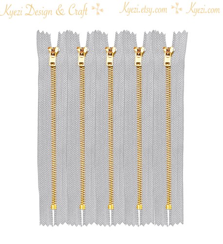 3 5 10 pcs Jeans #5 Closed End Metal Zippers Locking Slider 9", 10", 11" inch - Picture 30 of 52