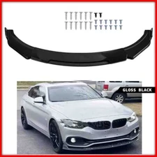 For BMW 4 Series 428i 435i Coupe Gloss Black Front Bumper Spoiler Lip Body Kit