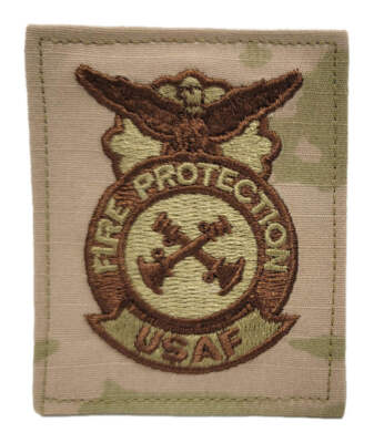 Air Force Fire Protection Badge - Station Chief OCP Patch - 2 Bugles Crossed