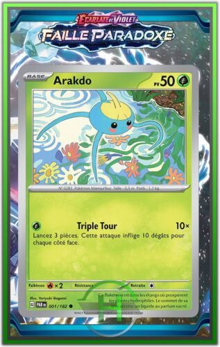 Arakdo - EV4:Faille Paradoxe - 001/182 - Carte Pokémon Française Neuve - Photo 1/1