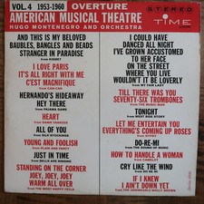 HUGO MONTENEGRO OVERTURE AMERICAN MUSICAL THEATRE VOL 4 1953-1960 EXC COND 10