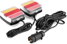 2x Magnetic LED Trailer Towing Lightboard Light Rear Tail Board Lamps 7.5m Cable