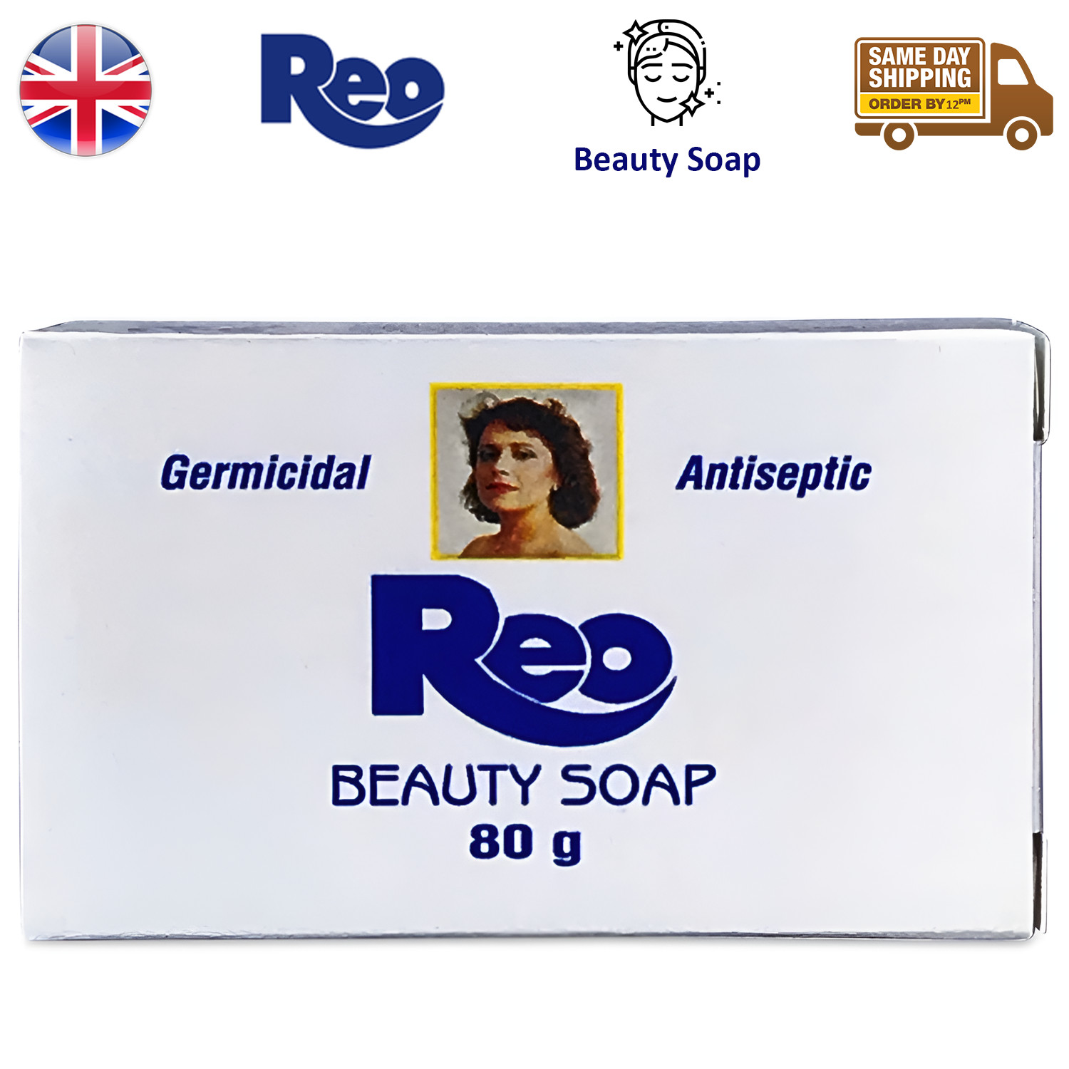 Reo Beauty Soap Antiseptic Antibacterial Germicidal Skin Cleanser Bar 80g