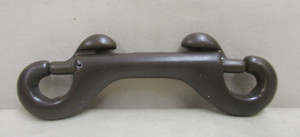 Vintage Brass Double Ended Slide Bolt Snap Hook 3" for Sailboat Nautical Rigging