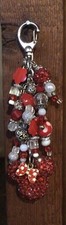 Disney Inspired Handmade Blinged MINNIE MOUSE Keychain Purse Charm FOB