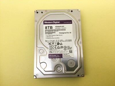 WD デスクトップHDD 8TB美品 WD Purple Pro 8TB 7.2K SATA 6Gb/s 3.5'' Surveillance HDD
