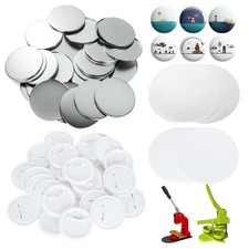400 Pcs 58mm/2.25in Button Maker Supplies - Round Badge Button Parts, Include