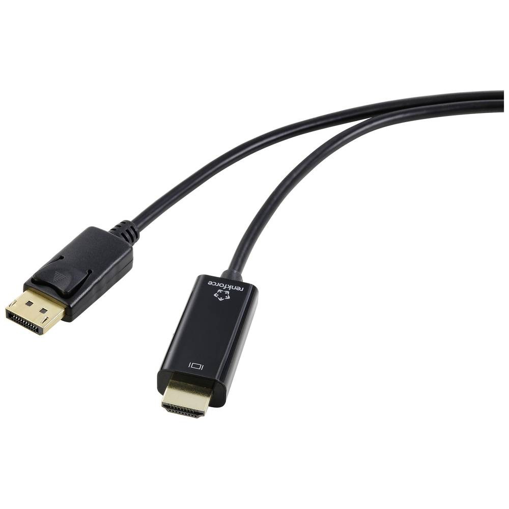 Адаптер Renkforce DisplayPort HDMI для подключения кабелей DisplayPort Stecker HDMI-A Stecker 2490₽