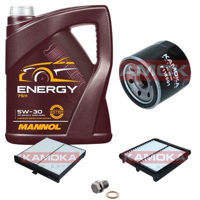 KAMOKA Inspektionspaket MANNOL Energy 5W-30 5L passend für Mazda CX-3 2.0