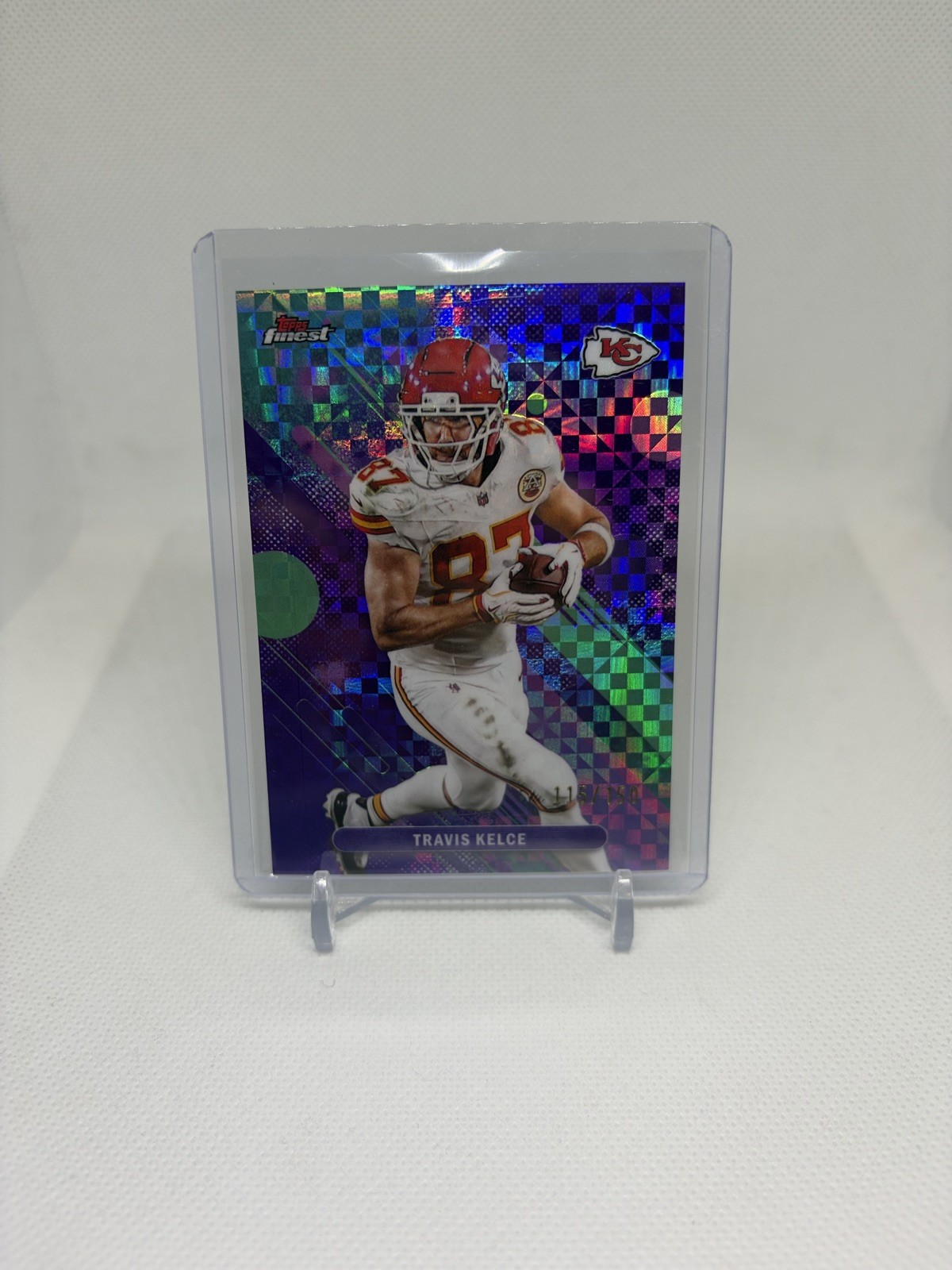 2025 Topps Finest Travis Kelce #94 Purple X-Fractor /150 Chiefs
