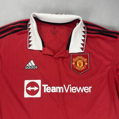 #ad Manchester United Jersey Men’s XL Home Football Shirt Red Adidas J S Park $41.25