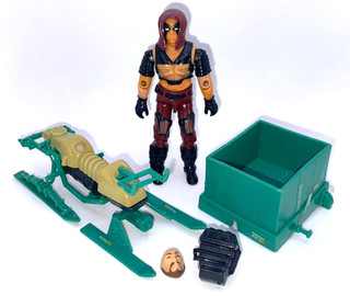 Vintage 1984 Hasbro GI Joe ZARTAN v1 3.75" Action Figure w Chameleon Swamp Skier