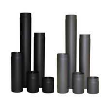 Tubo Stufa KaminoFlam Prolunga Aspirazione Gas Connettore tutte le misure Nero/Grigio