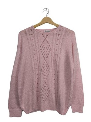 MAMUT MODEN Feinstrickpullover Damen Pullover Gr. DE 48 pink Casual-Look