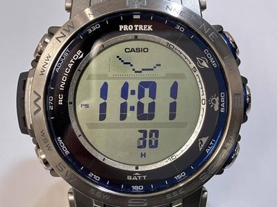 CASIO PRO TREK PRW-31YT-7JF Solar Radio Titanium Digital Watch 4cm Wrist 17.5cm