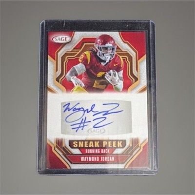 2025 SAGE Sneak Peek Autographs Waymond Jordan RB Southern Cal Autograph