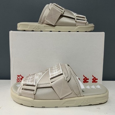 Kappa 222 Banda Mitel 1 Slide Sandals 304KUQ0A0Z Off White Size 12M (Ships Now)