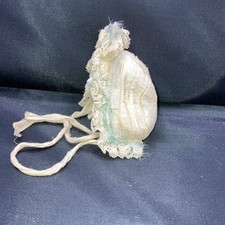 Antique Victorian C 1880s Handmade Doll Bonnet Cotton
