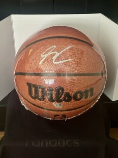 Fanatics Under Wraps Stephon Castle Autographed Basketball Authentic Spurs