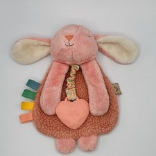 ITZY RITZY Pink Bunny Lovey 9 Plush Toy Baby Teether Security Blanket Crinkle