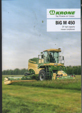 KRONE "BIG M 450" Self Propelled Mower Conditioner Brochure Leaflet