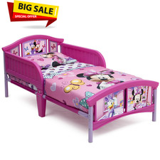 Delta Children Disney Minnie Mouse Plastic Toddler Bed Pink Kids Bedroom