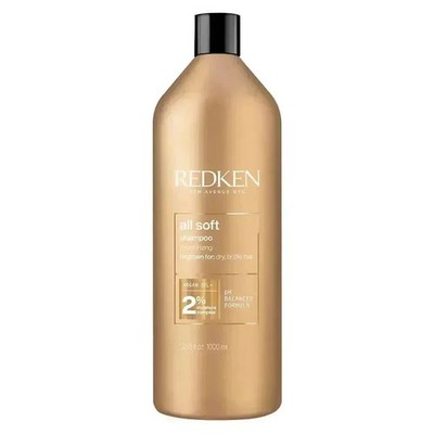 Redken All Soft Shampoo 1000ml Set For Intense Repair Hair Nourishing Moisturise