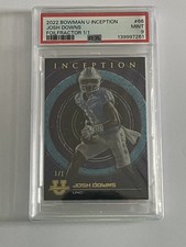 2022 Bowman Inception Josh Downs Foil Fractor 1/1 PSA 9 Mint