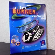 Avery After Burner CD/DVD Laser Labels - 40 White Full Face Labels Made In USA