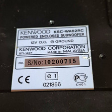 Kenwood KSC-WA62RC Enclosed Powered Subwoofer 6.5in Single Voice Coil 120W