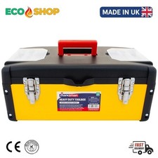 Image of Tool Storage Heavy Duty Toolbox 45cm Yellow/Black.
