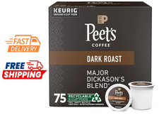 Peet's Coffee, Dark Roast Keurig K-Cup Pods- Major Dickason's Blend 75 Count