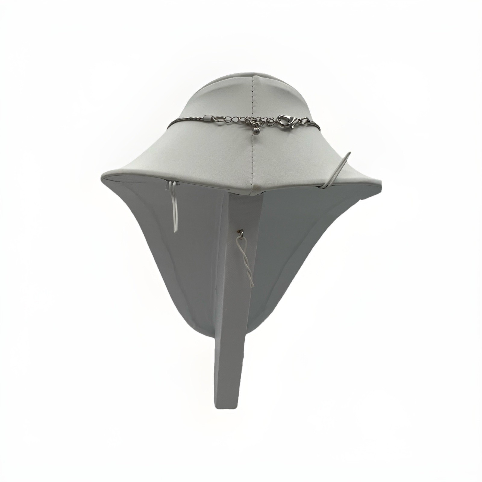 Silver Tone Rectangular Dichroic Glass Pendant Ne… - image 2