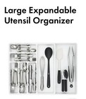 OXO Good Grips Large Expandable Utensil Organizer white, Expands 15.5 - 22” — photo 1