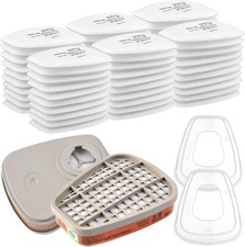 Organische D&auml;mpfe Filter Set, 6001 Baumwollfilter, 60 Filter + 2 Abdeckkappen