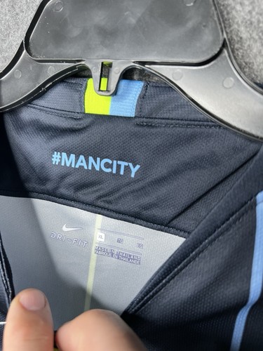 New! Nike Manchester City Youth XL ETIHAD Airways Soccer Jersey Football 2018 - Picture 7 of 9
