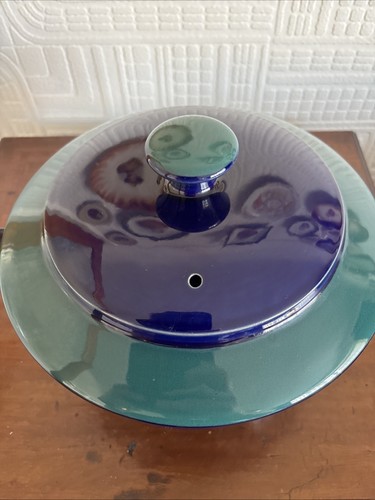 Denby Regatta Auflaufform mit Deckel blau und grün - Bild 2 von 7