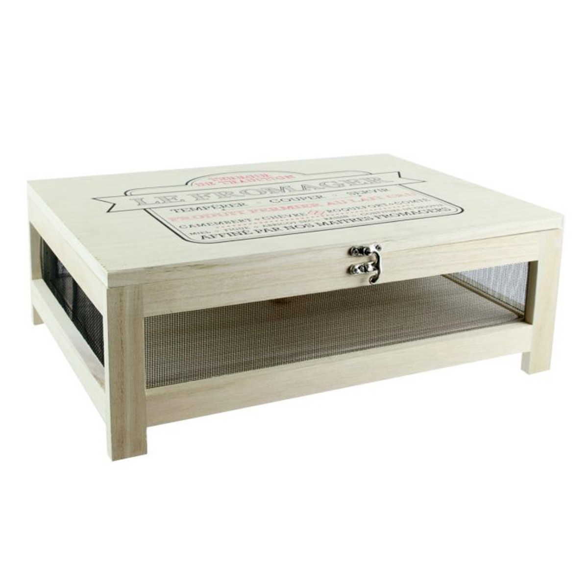 Cave à fromage en bois naturel 39cm, plateau en hêtre de prestige pour affinage