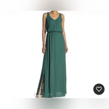 Show Me Your Mumu Green Kendall Maxi Dress Chiffon Large