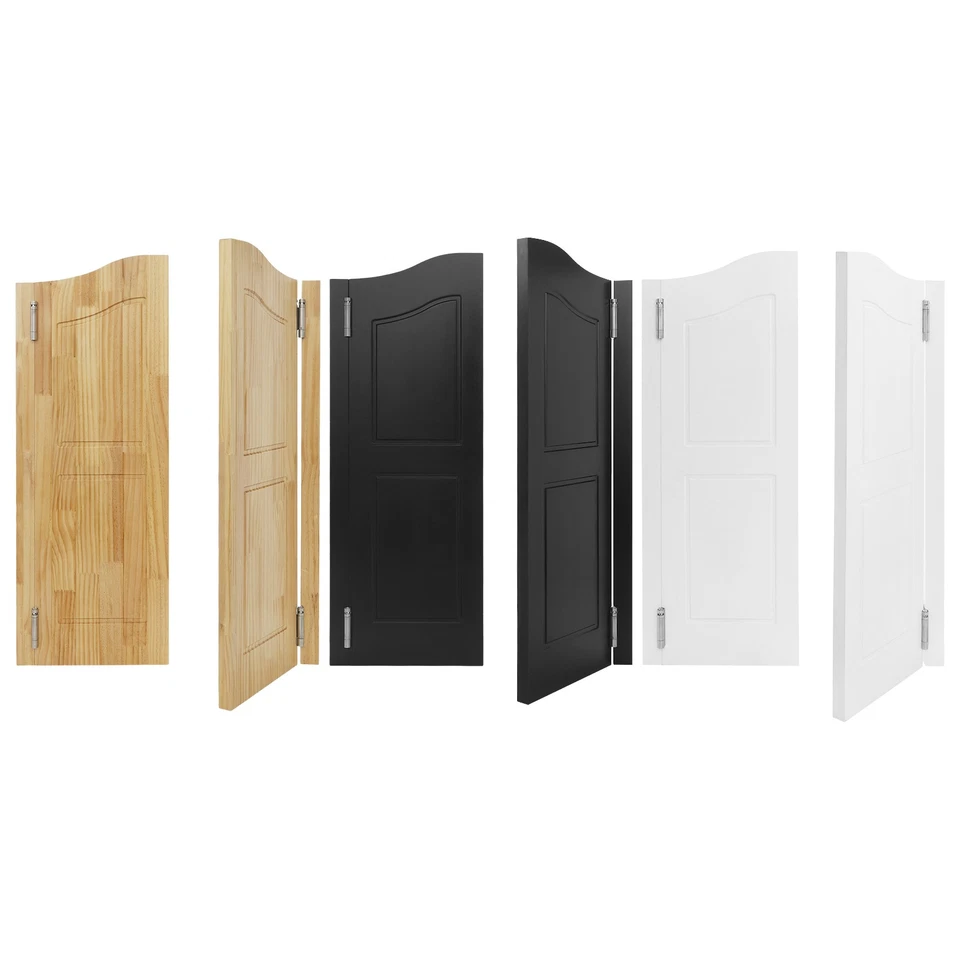 Puerta divisoria de entrada de tienda puerta de madera maciza puerta divisoria moderna Foto 3 de 4