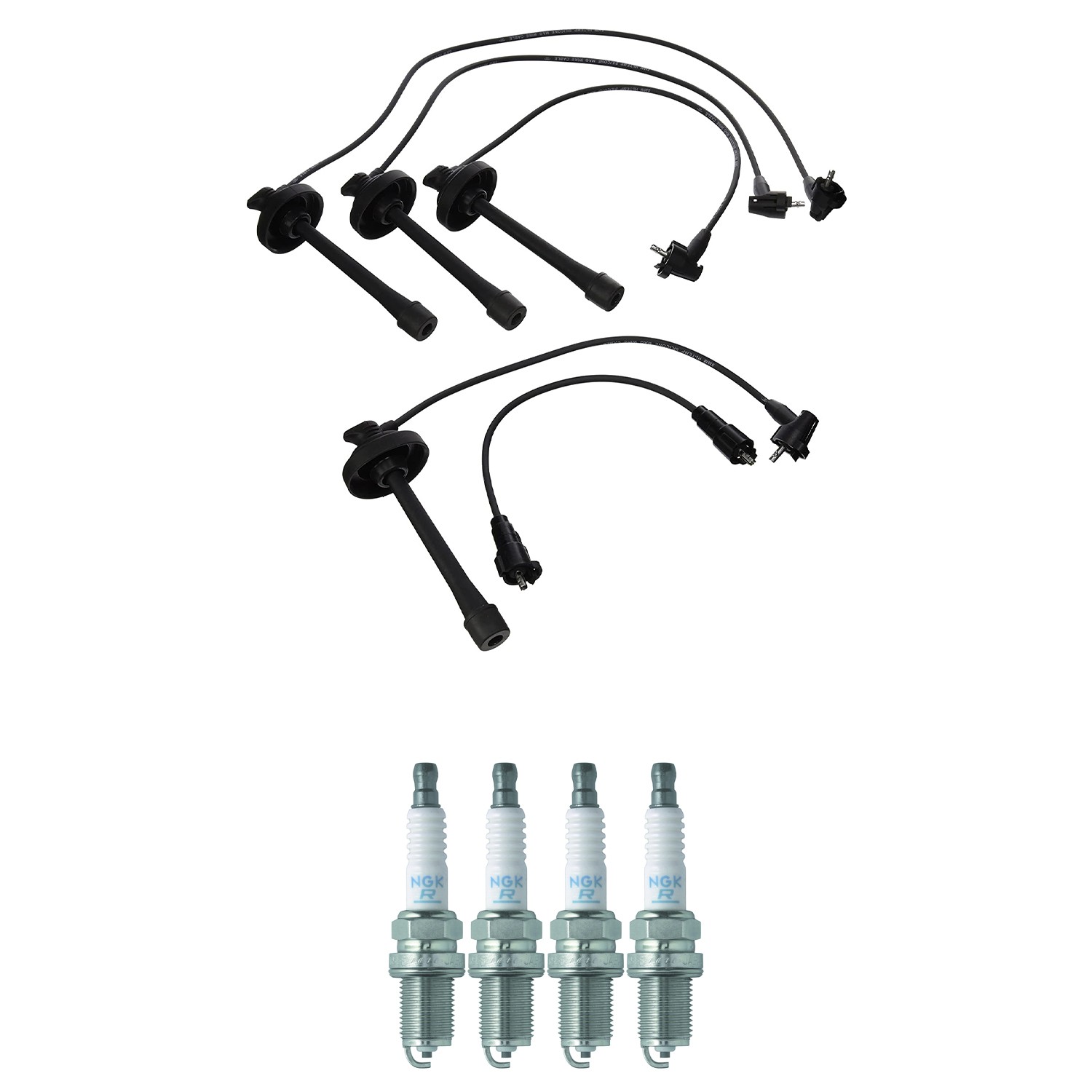 Denso Ignition Wires and NGK Spark Plugs Kit for Toyota MR2 1991 2.2L L4