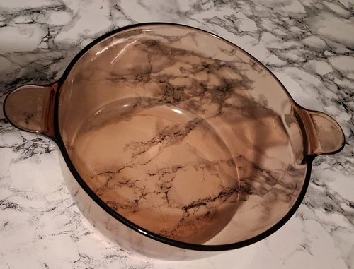 Corning Ware Pyrex Amber Vision Ware NO LID 4.5L Vintage Dutch Oven Pot USA