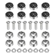 8 Pezzi Kit Viti per Targa Antifurto, Ferramenta per Montaggio Targa Tag, Nero