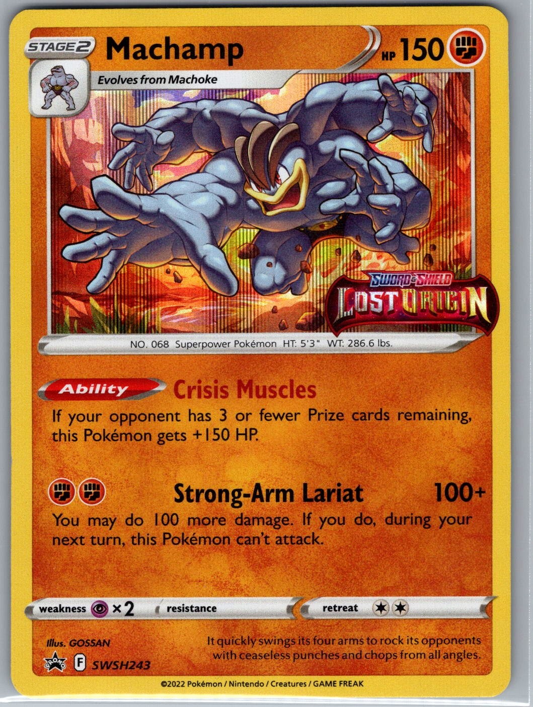Machamp - (Prerelease) SWSH243 Sword & Shield Promo - Pokemon Card - NM