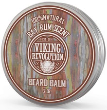 Viking Revolution Bay Rum Beard Balm Beard Butter with Argan Oil  Jojoba Oi...