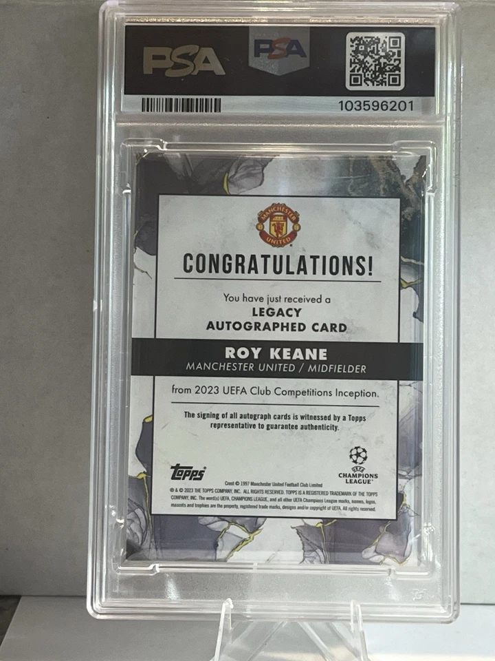 2022-23 Topps Inception UCC Roy Keane Legacy Auto Blue /49 Man Utd PSA 9 - Image 2 of 2