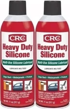 2 CRC Heavy Duty Silicone Lubricant Spray Cans 05174 Clear Colorless Liquid 11Oz